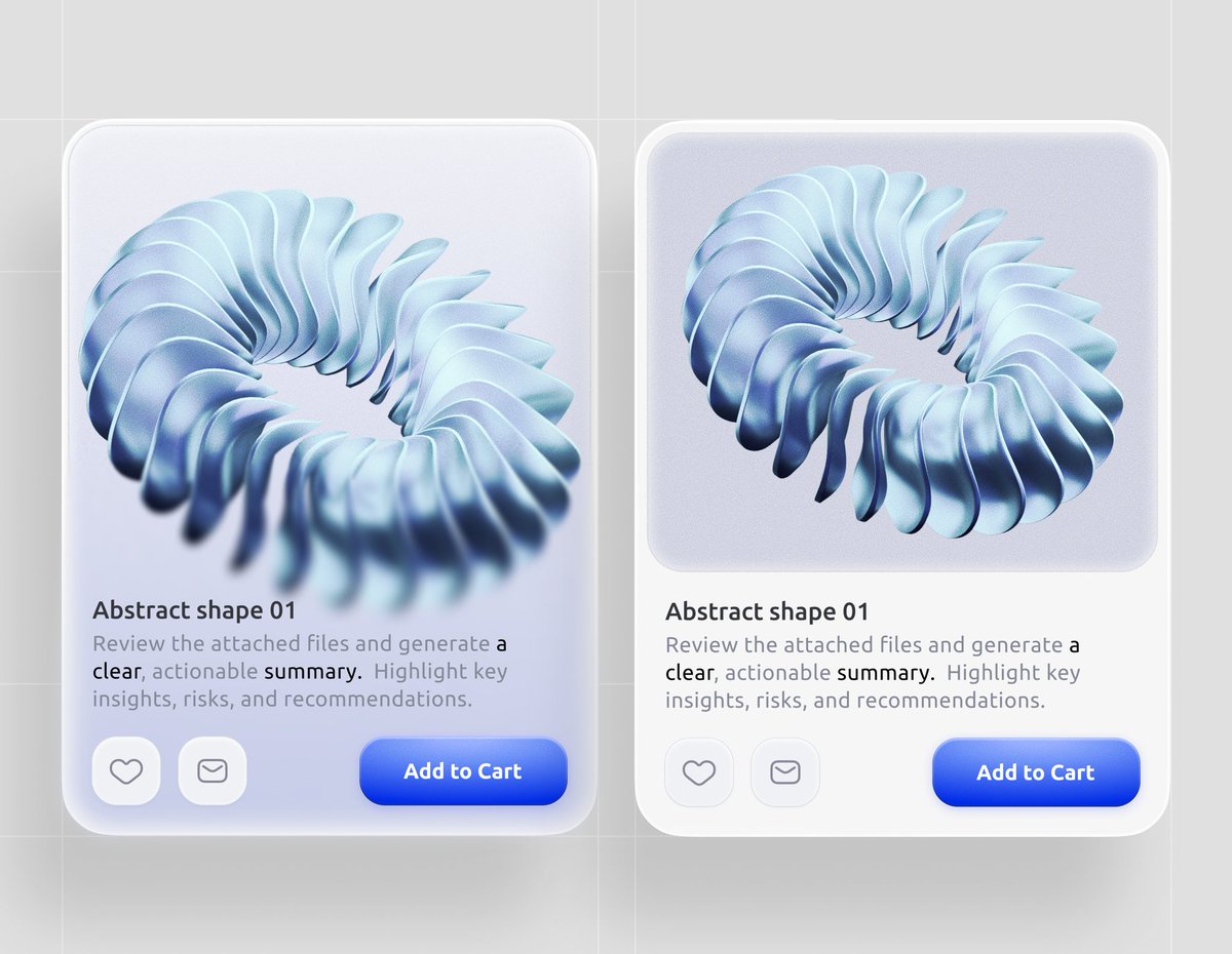 Exploring a soft neumorphic product card with subtle depth and calm gradients. Focused on clarity, hierarchy, and a strong primary action.

Fluxio Icon Pack
💎 Pro: ui8.net/fluxio-icon/pr…
☕ Free: figma.com/community/file…

#UI #UX #ProductDesign #Figma #UIDesign