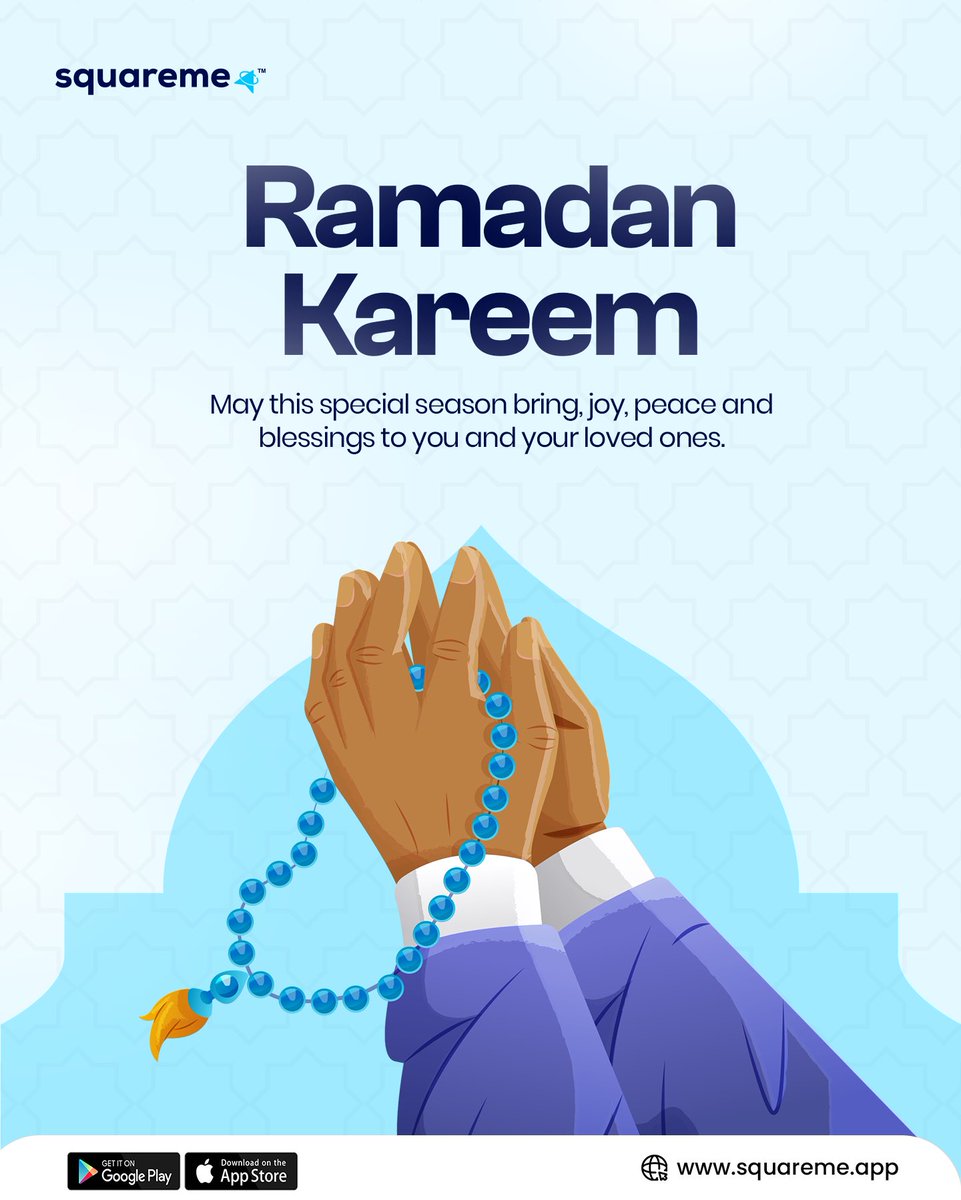 squaremeafrica's tweet photo. As we begin this holy month, we pray it brings you strength, peace, blessings, and meaningful reflections for you and your loved ones. 🙏🙏
Ramadan Mubarak from all of us at Squareme
🌙☪️
.
.
.
#squareme #squaremeapp #ramadam #ramadankareem🌙 https://t.co/dGBAIYcQCZ