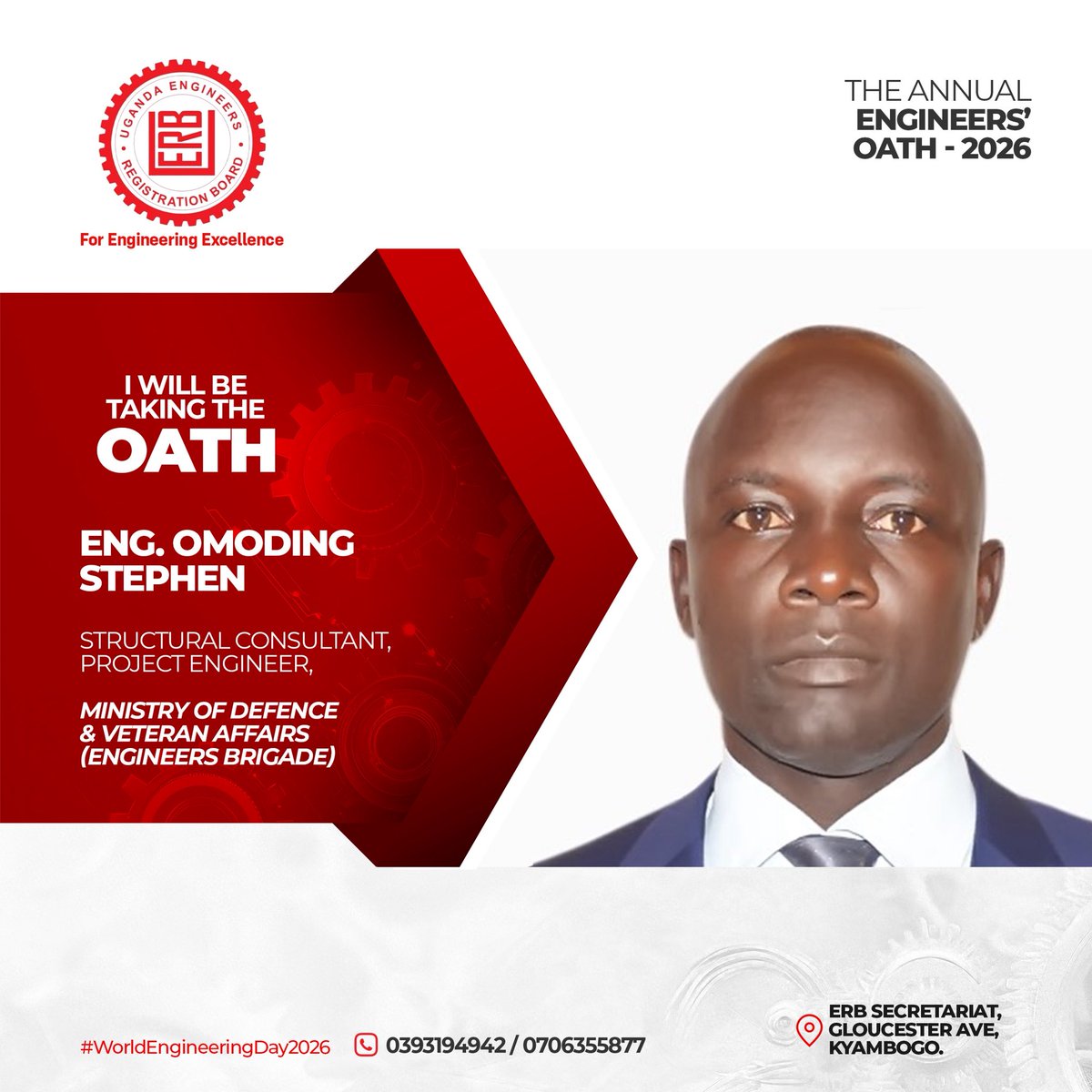 Eng. Omoding Stephen is a Structural Engineer with strong expertise in structural design, analysis, and project management. His career reflects both technical depth and hands-on experience in delivering complex infrastructure projects.

He holds a Master of Engineering in Civil