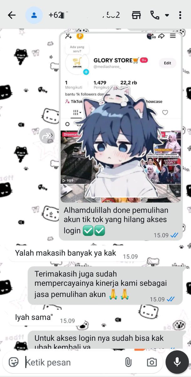 weavrying's tweet image. JASA pemulihan Akun &amp;amp; HAPUS AKUN 
Lacak lokasi, Hack 📲

FUL TESTIMONI ✅

~ Akun lupa password/ke hack 
~ Jasa sadap wa 
~ Jasa suspend / unsuspend akun 
~ Jasa hack &amp;amp; Pemulihan aku  

Tiktok, Gmail, Instagram, Twitter, Facebook,Telegram DLL 

Cek WhatsApp di Bio ☎️
