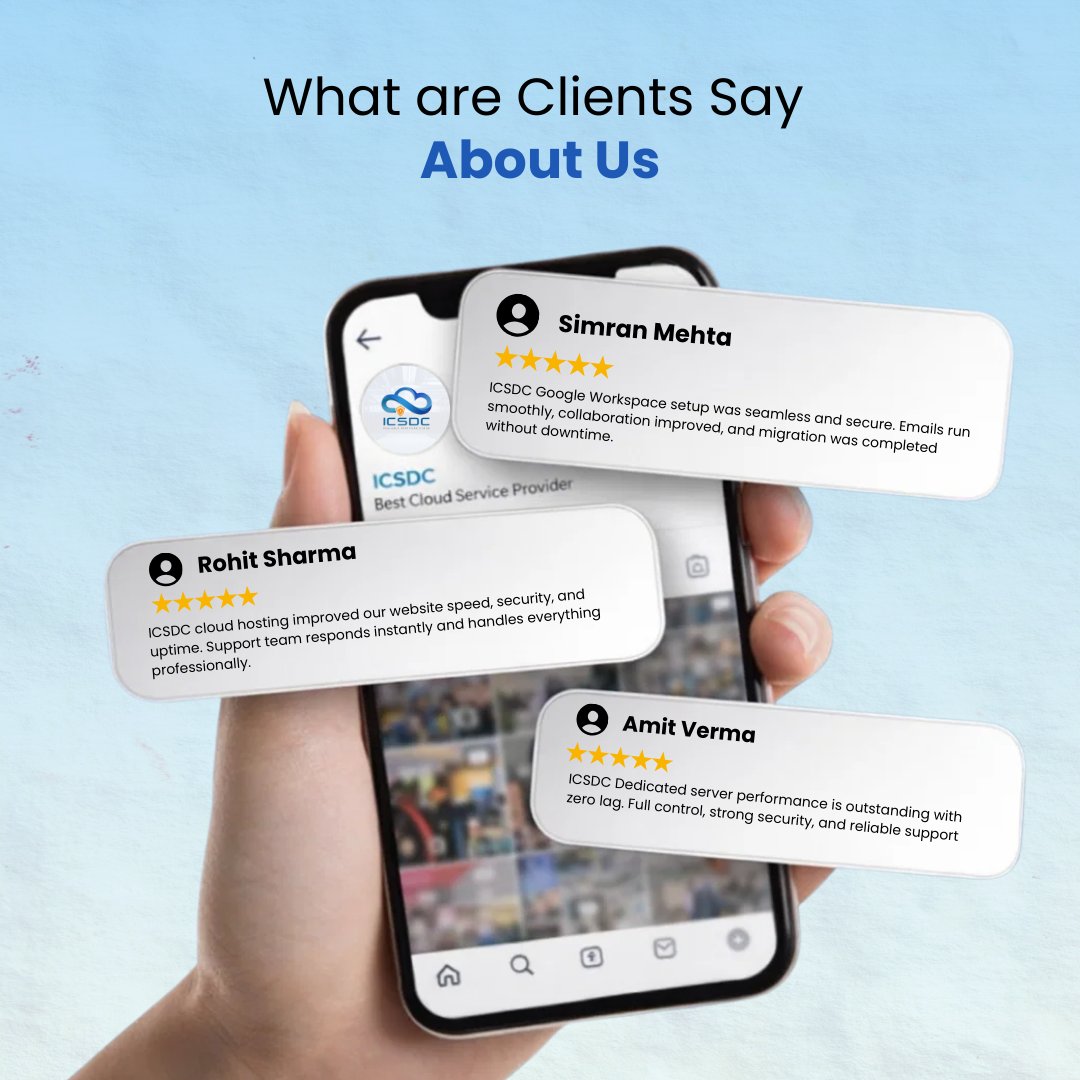 _icsdc's tweet photo. Real results. Real feedback. Real trust.
Our clients choose ICSDC for performance, security, and reliable support — and their words say it all.
#ICSDC #ClientTestimonial #HappyClients #CloudHosting #DedicatedServer #GoogleWorkspace #feedback https://t.co/TiCY5ZoZsd