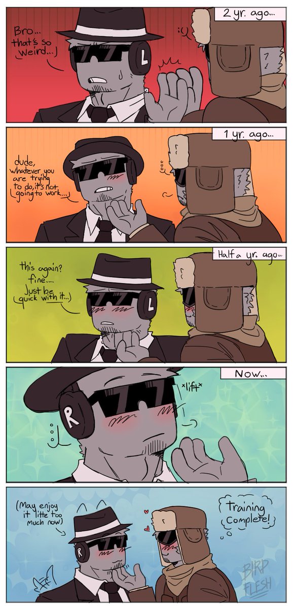 Bird_flesh's tweet photo. TY YOU FOR 400 FOLL- oh wait... TYSM FOR 500 FOLLOWERS!! I can't believe I've gotten this far...
as a treat heres a finished Huntingluck comic!! 

#prosaken #prosakentwt #huntingluck #chancelance #comblox https://t.co/WSz0GpleEx