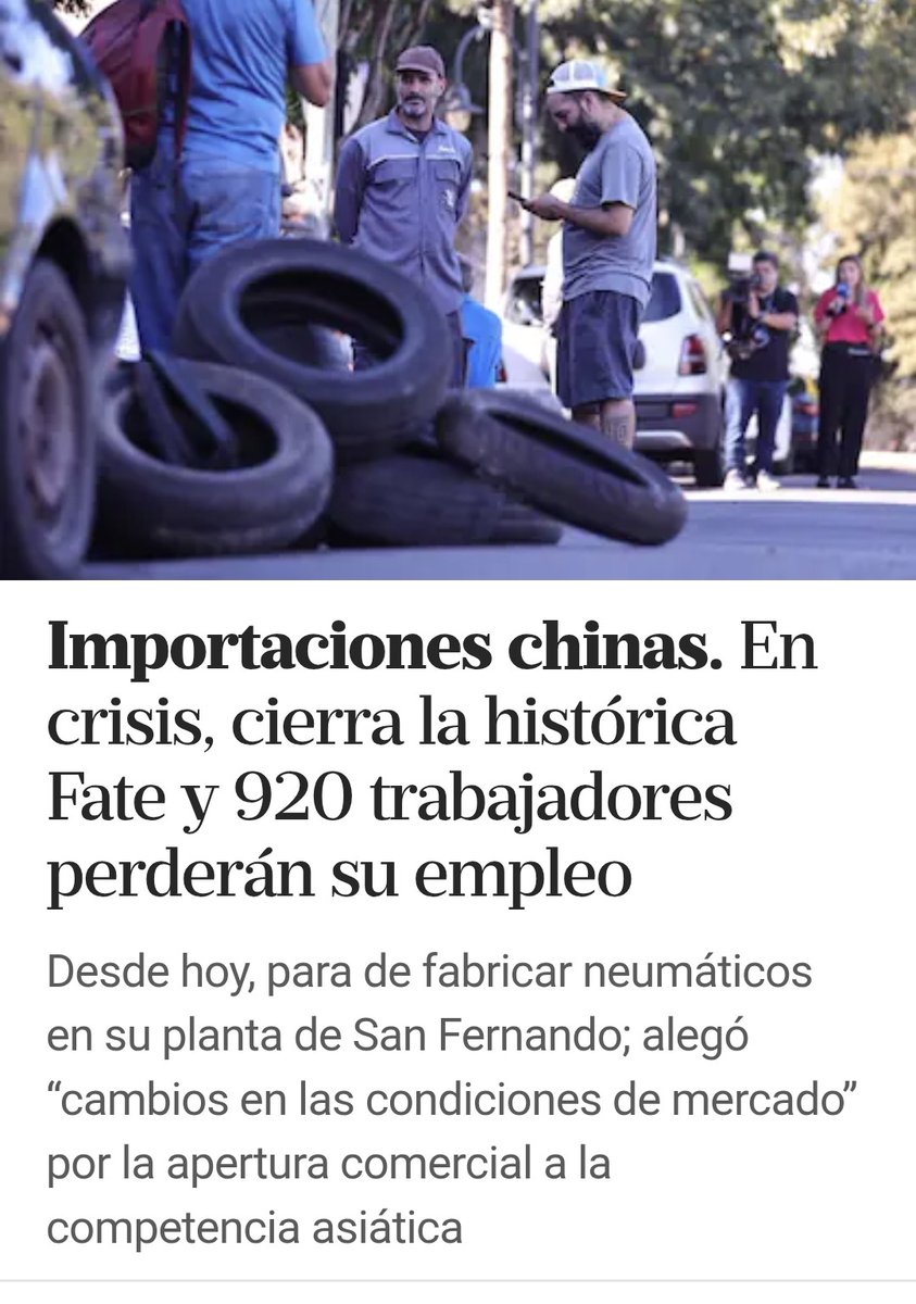 El gobierno de Milei va a dejar una Argentina sin industrias, sin derechos laborales, sometida a la conveniencia del gobierno de Trump..
#MileiDestruyeArgentina