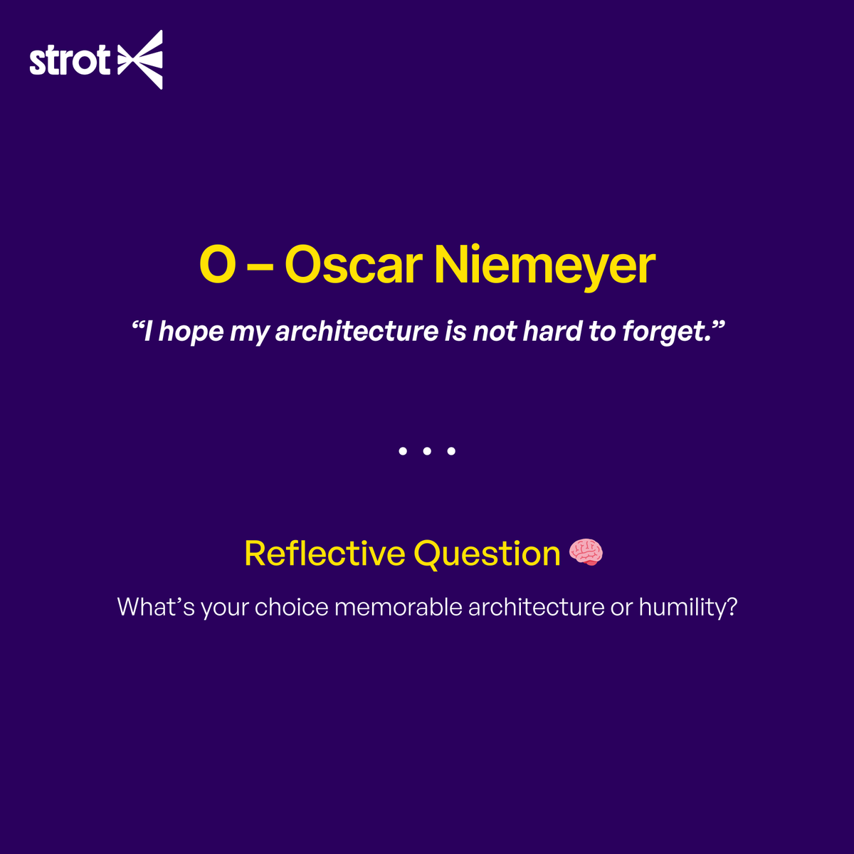 StrotLearn's tweet photo. Architecture is memorable when it connects emotionally. Share us your thoughts in the comments.✨
.
Image Credits: @rethinkingthefuturertf
.
.
#STROT #StrotLearn #Learning #AtoZ #AtoZofDesignWisdom
[DesignShareLevelUp,renownedarchitects, Oscar Niemeyer, Sathish Desai] https://t.co/827LPHlgtE