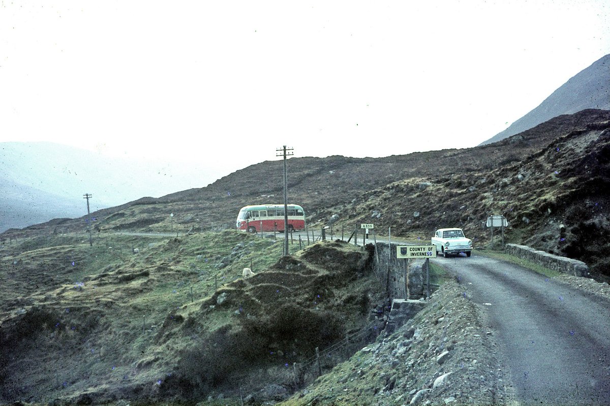 HighlandHistory's tweet image. On the A859 at the boundary between #Lewis and #Harris, 1960s

[photo: John Sinclair]