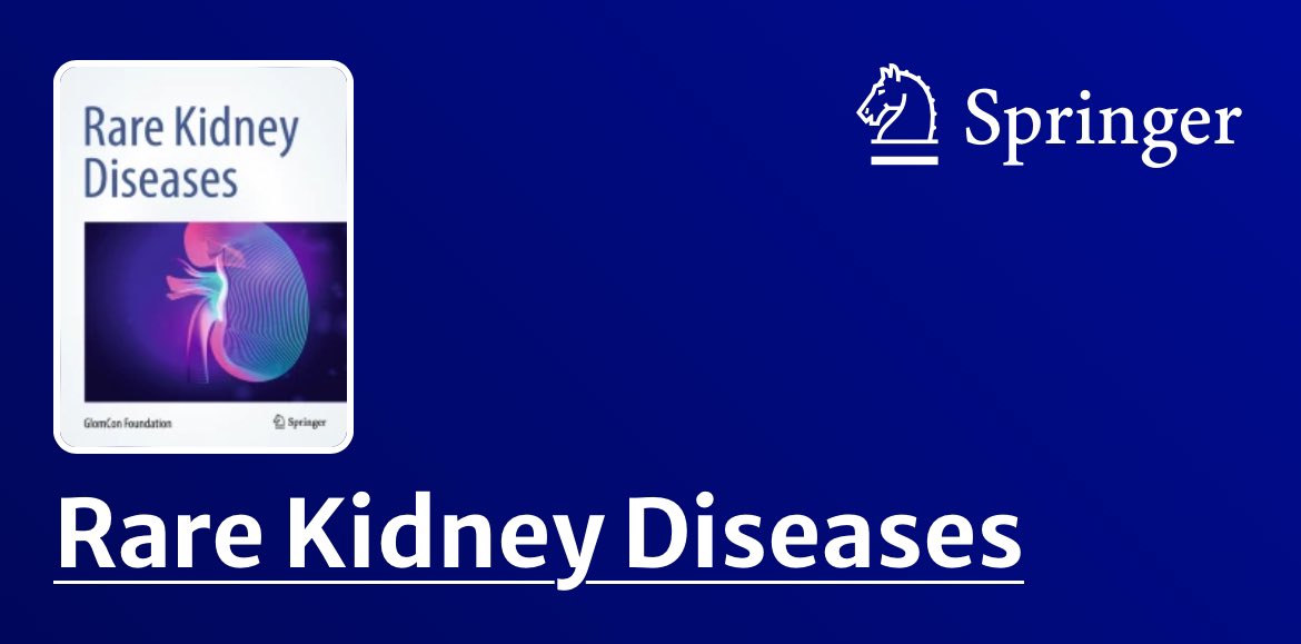 ClinMedJournals's tweet photo. 🚨Submit your next paper to Rare Kidney Diseases, official journal of @GlomCon. This new innovative journal is open for submissions: https://t.co/9xU3CzvOaW #Nephrology #RenalDisease #KidneyDisease @springer1842 @SpringerNature https://t.co/nxioKl2HrX