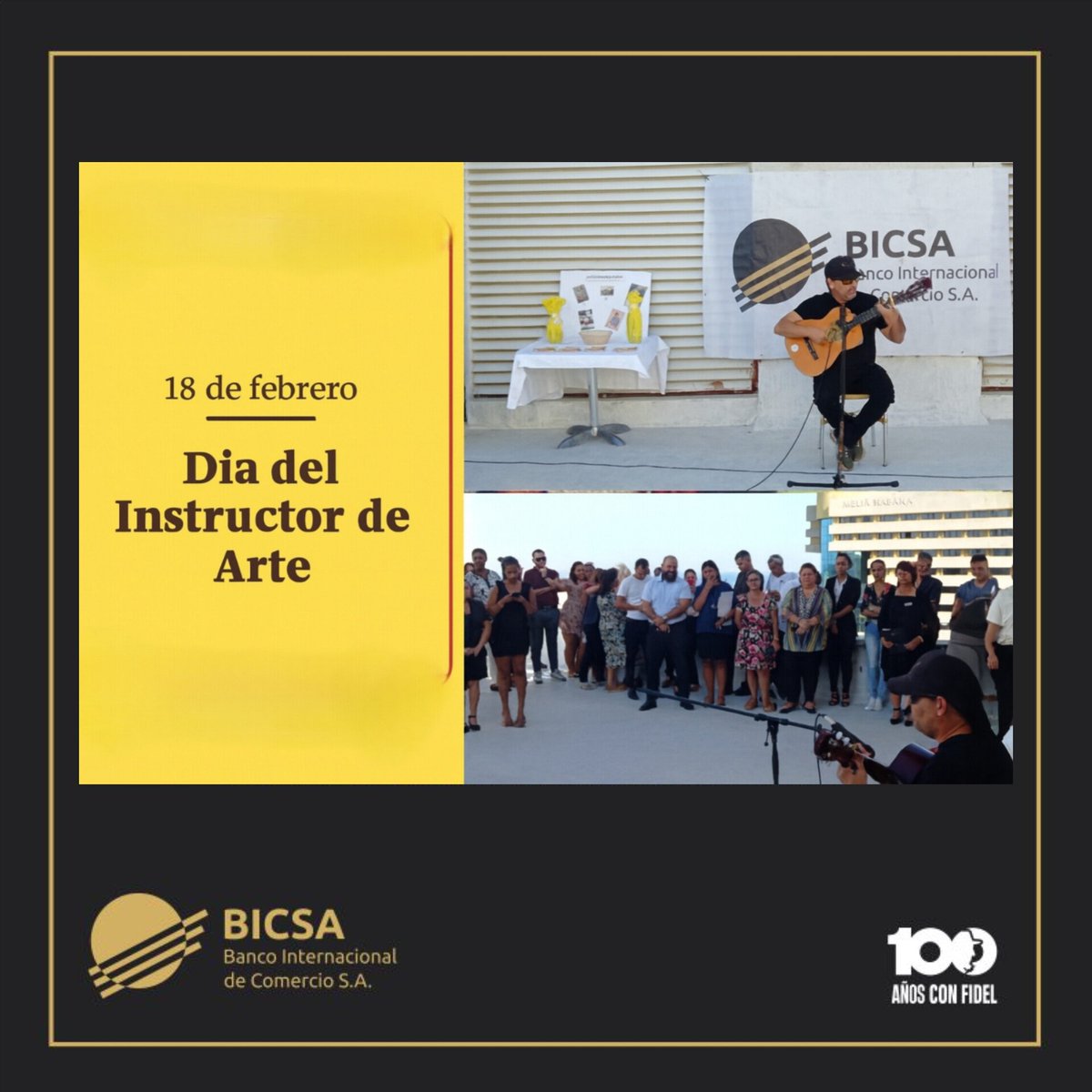 🎨✨ “Sembrar cultura es sembrar libertad” – Fidel  
🙌 Gracias a los instructores de arte de la Casa de Cultura Félix Pita de Playa, que colaboran con BICSA y multiplican la alegría en cada rincón.  
🌟 ¡Felicidades en su día!  

 #CubaEsCultura 
#ArteQueInspira 🎭🎶🎨