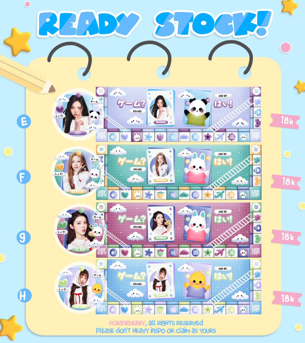 cranbekry's tweet image. 👩🏻‍🍳𓄯ᩙ  ۫  help rt thank you ✿ ｡

Lai membawa layout ready stock special hearts2hearts rude🧸 yuk dijemput layout lucunya🖍️

🖌️ fee recolor + animal  +6k 
🐣 fee animal only +3k
🏷️ available for sponsor!

#zonauang #zonajajan