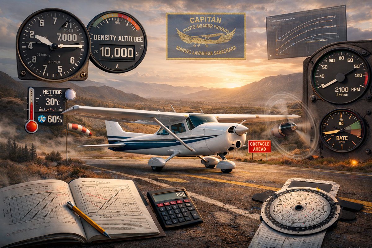 Densidad del aire y performance real: cuando el Cessna 172 no rinde como en el POH

Volar un Cessna 172 en México te obliga a pensar como “ingeniero operativo”, no solo como piloto. En el altiplano, en valles cálidos o en aeródromos rodeados de obstáculos

aviacionymedicina.com/blog/f/densida…