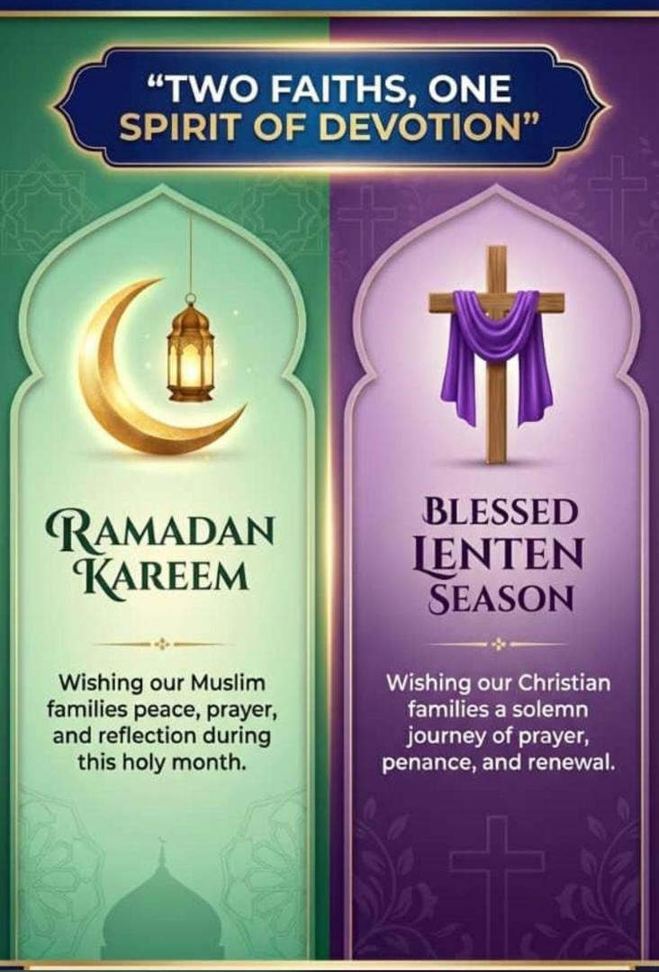 To all our Muslims and Christians Brothers and Sisters