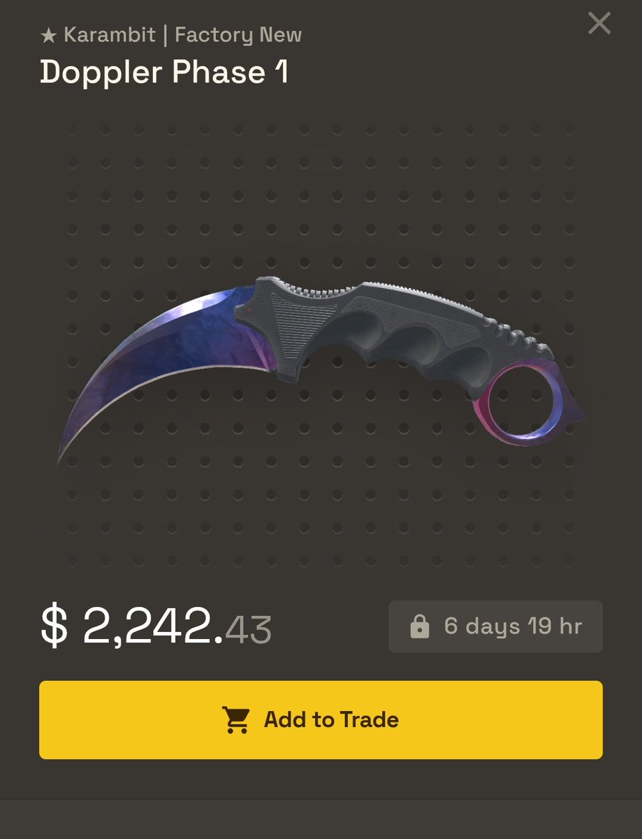 Tired of getting lowballed when selling your skins or overpaying when buying from sites like SkinsMonkey or Tradeit?

I offer better prices, fast transactions and safe service!

If you are interested just send me a DM!