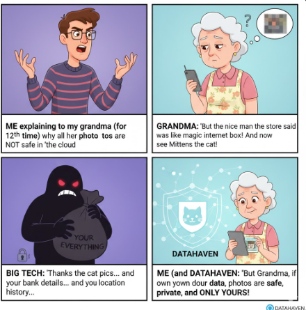 CryptonPrime's tweet photo. @DataHaven_xyz Just dropped my new meme: “When you realize your ‘private’ data has more followers than you do.” 

Digital privacy matters because your data is your identity — once it’s exposed or exploited, you can’t fully take it back. Protecting it. 

@DataHaven_xyz https://t.co/oI4Dfu7Nw5