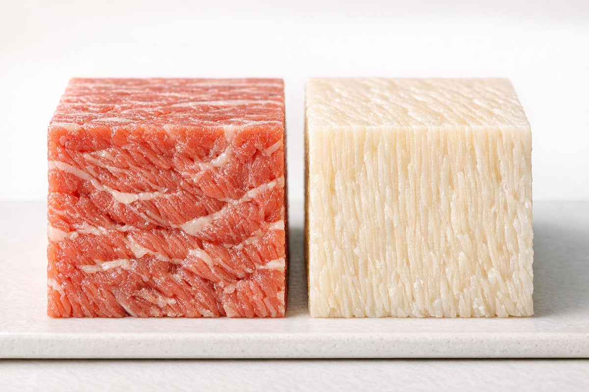 ShopCultivated's tweet photo. 🥩 Real meat, grown differently! Cultivated beef vs chicken: different textures, same innovation. Beef aims for that perfect steak bite, while chicken excels in nuggets &amp; patties. The future of protein is here! #CultivatedMeat https://t.co/6ydCV3sfNZ https://t.co/hOdEg3nLYw