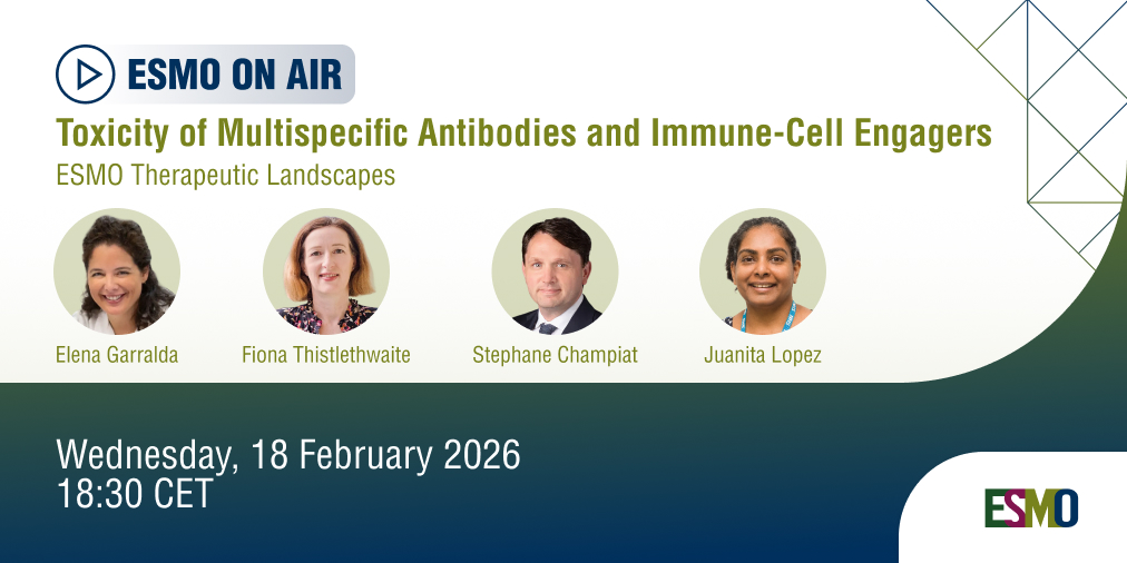 myESMO's tweet image. 👉 Stay ahead of emerging #toxicity challenges in next‑gen #immunotherapies. Get insights from experts and join the live Q&amp;amp;A.

🔗 Register now and earn 1 ESMO-MORA point: ow.ly/sWYh50YcO3b

#ESMOOnAir #ESMOWebinars