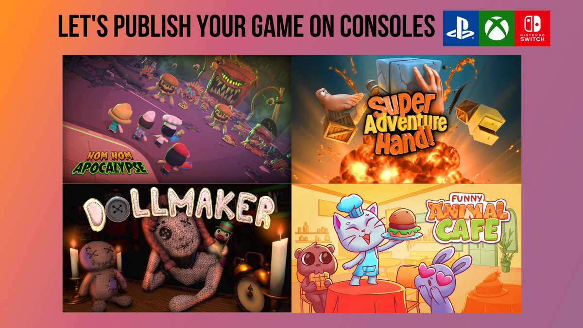 📢 Devs, ready to see your game on Consoles?

We are scouting for new indie titles for Q3/Q4 2026! 🎮

👇 Show us what you're working on!
#wishlistwednesday #indiegame #gamedev