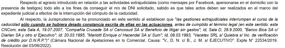 👉Caducidad de instancia y actuaciones extrajudiciales.