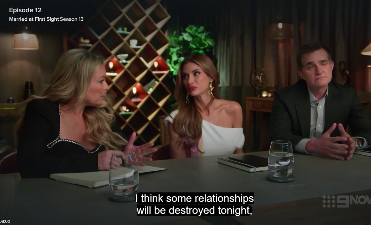#MAFSAU Oh really Mel? YOU'RE THE FUCKING "EXPERTS" (Chris was right) - go and put a stop to this.... I really wonder whether they watch the dinner parties live or after the fact. If they are watching it live - they have a duty of care to step in or at least a fucking producer.