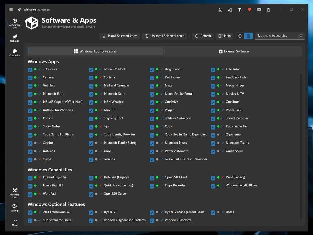 Whoa! 😮 

Winhance v26.02.17
Enhance, debloat, and customize Windows with powerful system tweaks. 
oldergeeks.com/downloads/file… 

#tech #indiedev #computers