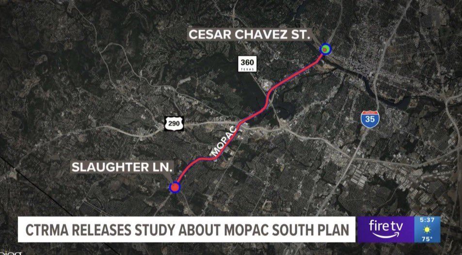 ATXBane's tweet photo. A major construction project set for South Austin has cleared a big hurdle.
The Central Texas Regional Mobility Authority (CTRMA) has released the results of an environmental study tied to the MoPac South Project, which would add express lanes to an 8-mile stretch of MoPac https://t.co/xPazbgNR0A