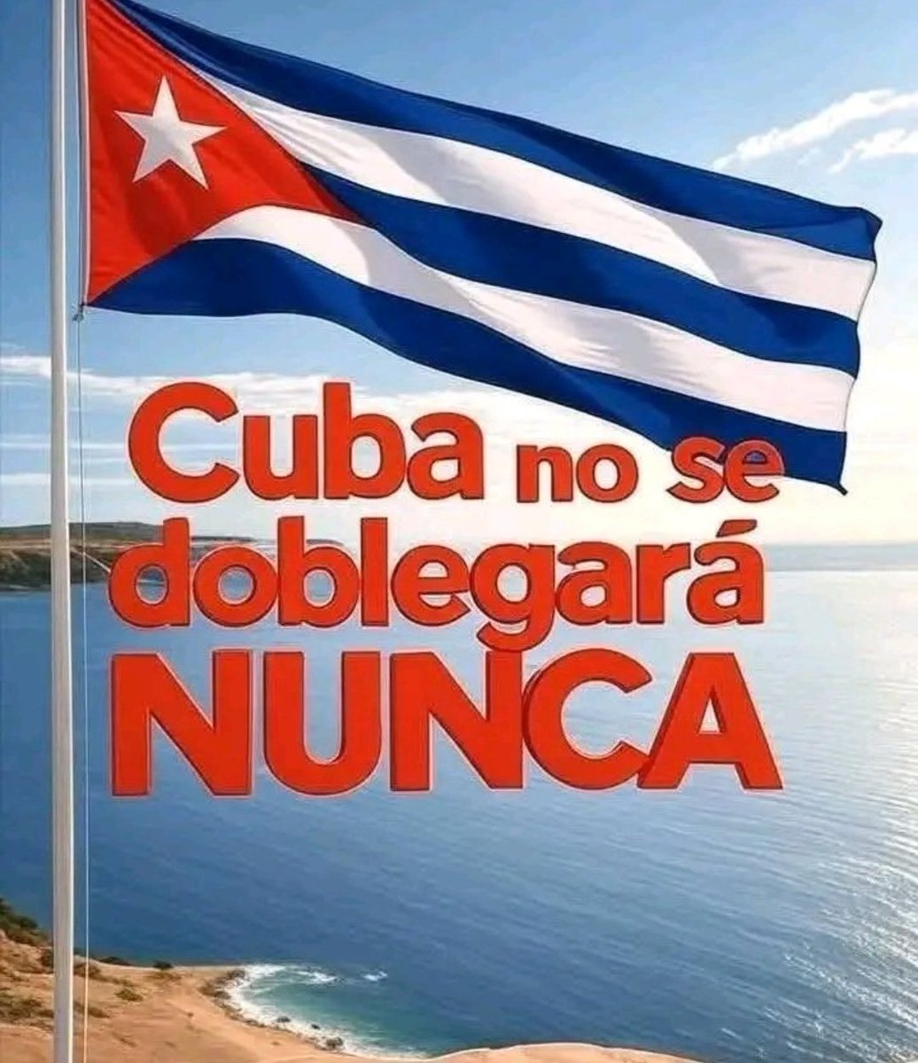 DefendiendoCuba's tweet photo. Acaso el imperio yanqui impulsado por sus ansias de expansión y de codicia, se cree que por presionamos y asfixiarnos hasta el límite, vamos a renunciar a nuestra soberanía, para ser sumisos de su sistema roto.

#CubaEstáFirme💪
#DefendiendoCuba🇨🇺💪❤️ https://t.co/991lxvLmiy