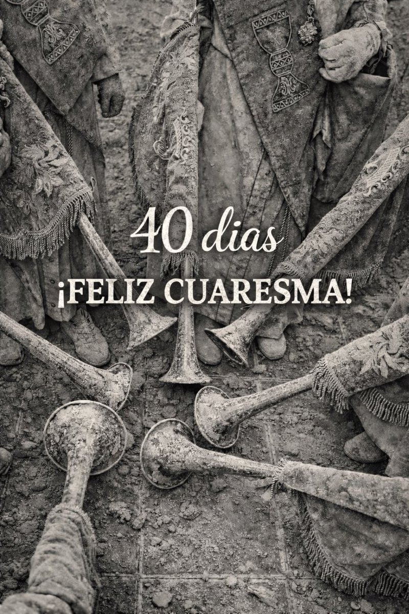 Trompeteroscena's tweet photo. 40 días para que Cristo entregue su sangre con un CÁLIZ.
40 días para que una madre angustiada, dolorida, solo quiera la PAZ de su hijo.
40 días para que el hombre anuncie con toque de TROMPETA lo sucedido.

¡Feliz Cuaresma!

#somossantacena https://t.co/DavYHzN8Cu