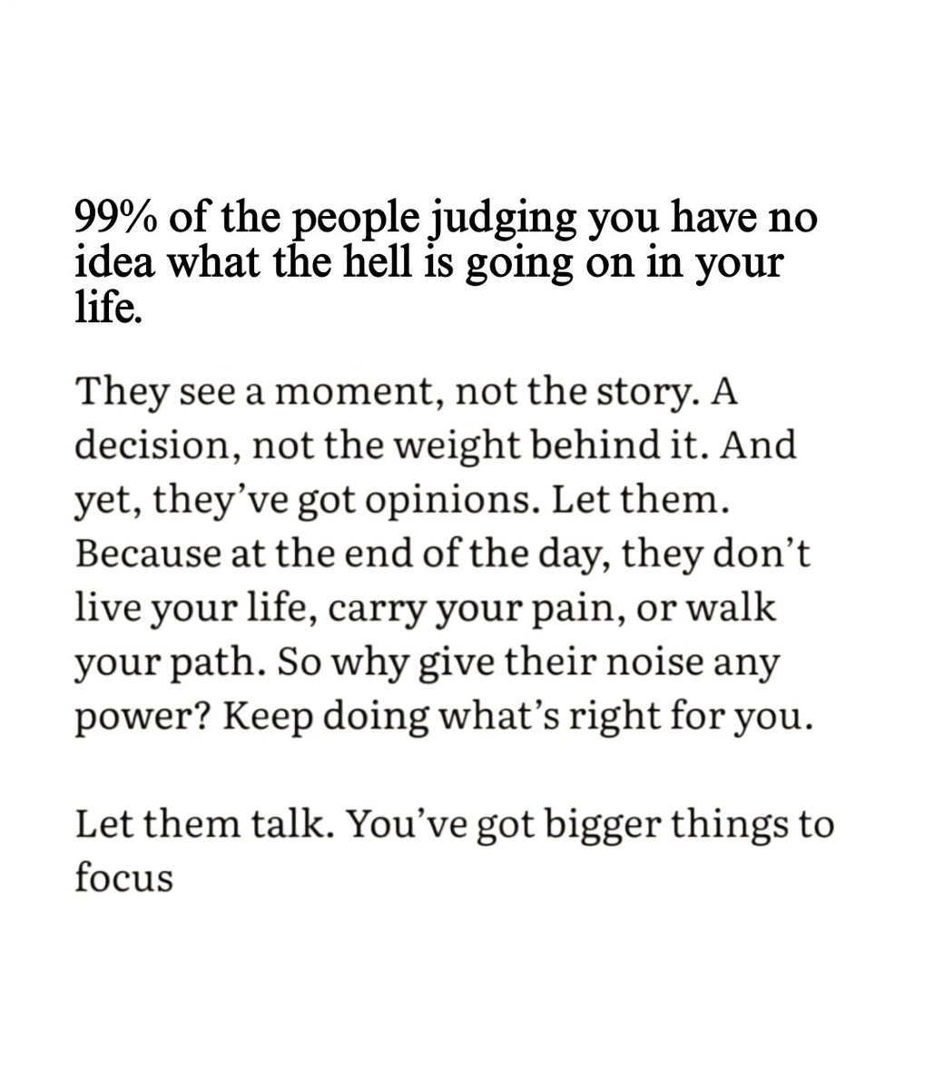 Liminal1988's tweet photo. 99% of the people judging you,... https://t.co/v1QocuGElK