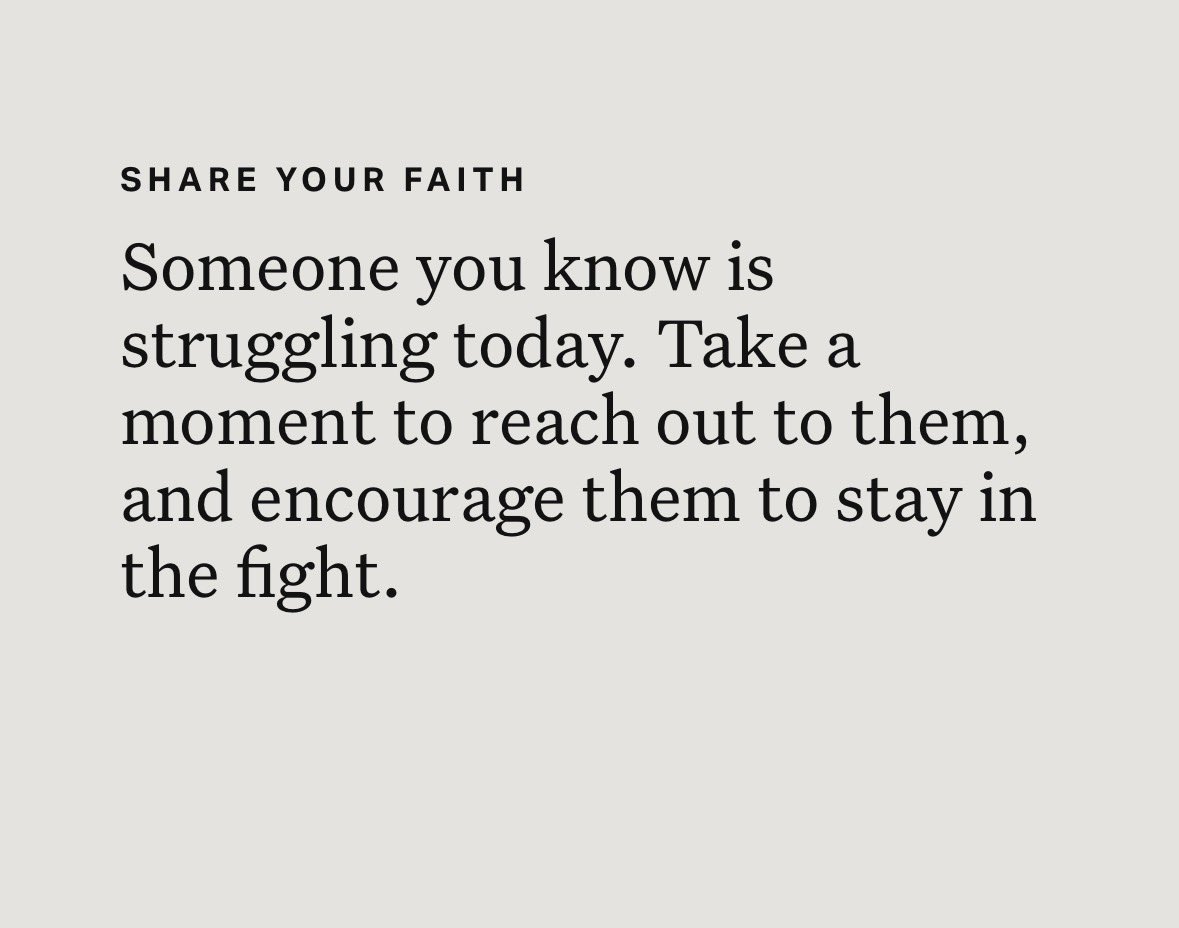 Today’s verse comes from 2 Timothy and it says:
“I have fought the good fight, I have finished the race, I have kept the faith.”
2 Timothy 4:7

May it be said of us at the end of our lives that we, too, fought the good fight, finished the race, and kept the faith.
#verseoftheday