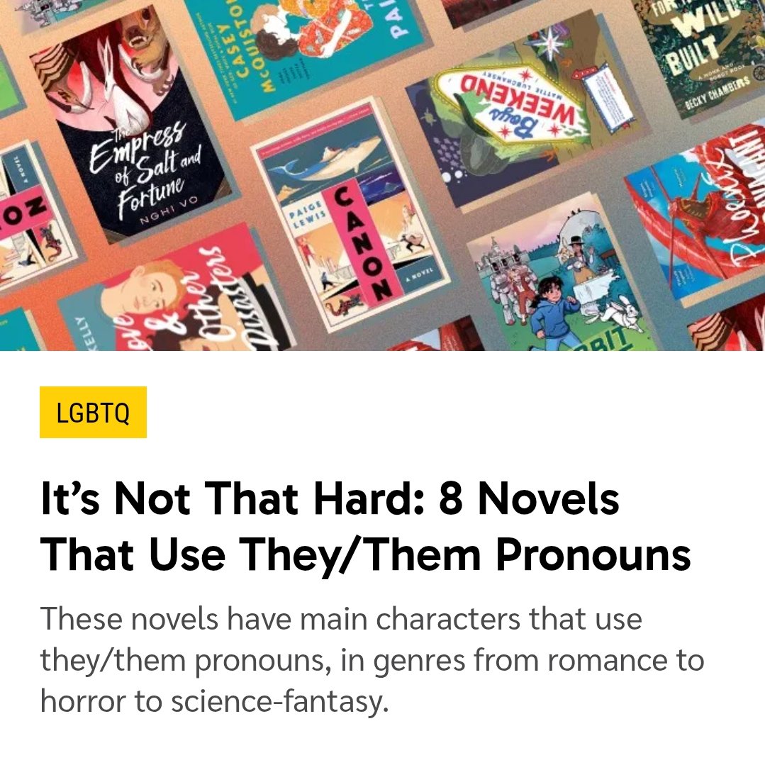 There's no excuse for not writing about nonbinary characters. 

They all have zero personality and look exactly the same. How hard can it be?
