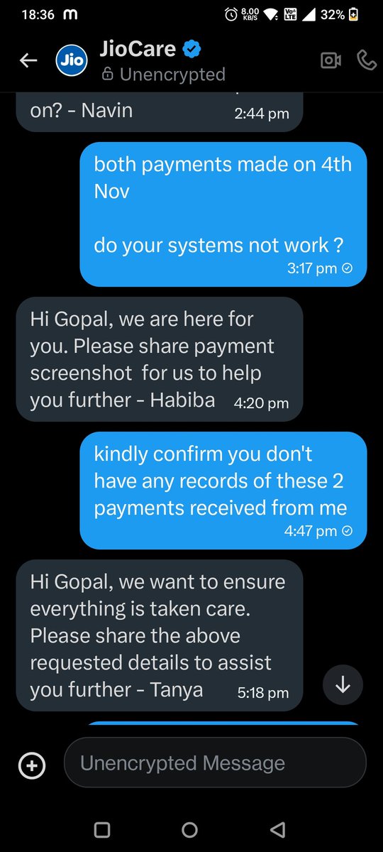 bns_ccc's tweet photo. @JioCare @JioCare @TRAI @DoT_India and finally today multiple social media executives confirmed that they don't have any records of payments received

idiots have been making me run around in circles, since 95 days, to get credit of my advance 

untrained pathetic unprofessional https://t.co/gmvABYbA7G