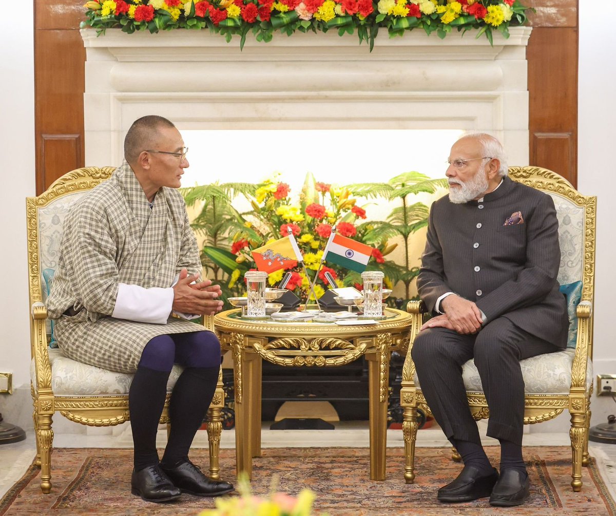The meeting with PM Tshering Tobgay was outstanding. We discussed how we can harness the power of AI for global good and in harmony with principles of sustainability. 

Our enduring India-Bhutan friendship, rooted in mutual trust, goodwill and close ties between our two peoples,