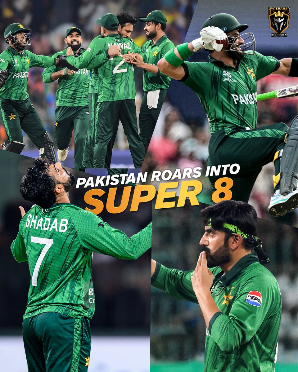 Spot in the Super Eights? Secured! 🎟️

A determined and dominant display from Pakistan against Namibia to lock in their Super Eights spot! 💪

Keep roaring, boys. 🇵🇰