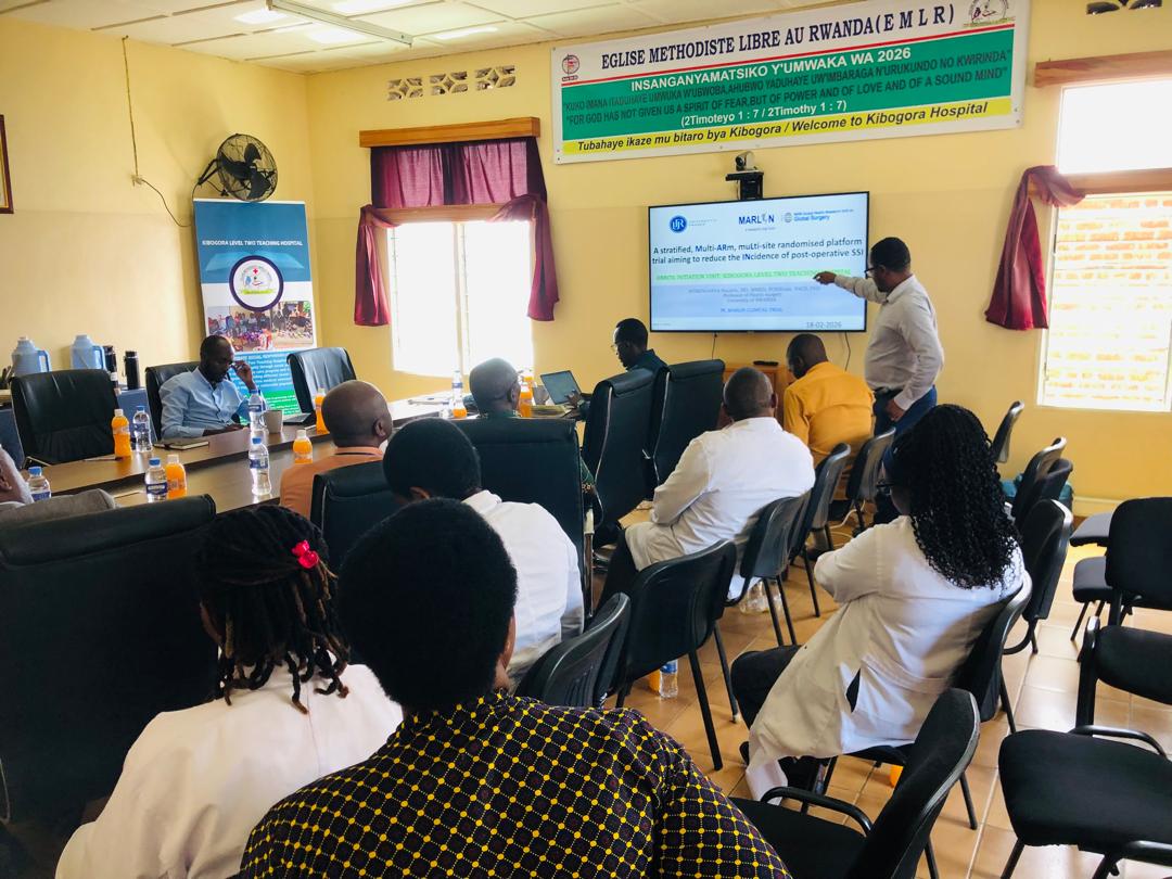 GSU_Rwanda's tweet photo. Happening Now📌
A team of @GSU_Rwanda is at @KibogoraLTTH
to conduct a Site Initiation Visit #SIV for a new clinical trial named #MARLIN. It is a stratified, multi-arm, multi-site randomized platform aiming to reduce the incidence of post-operative #SSI @Fostino21, @NIHR_GSU https://t.co/P2rkxYfvIj
