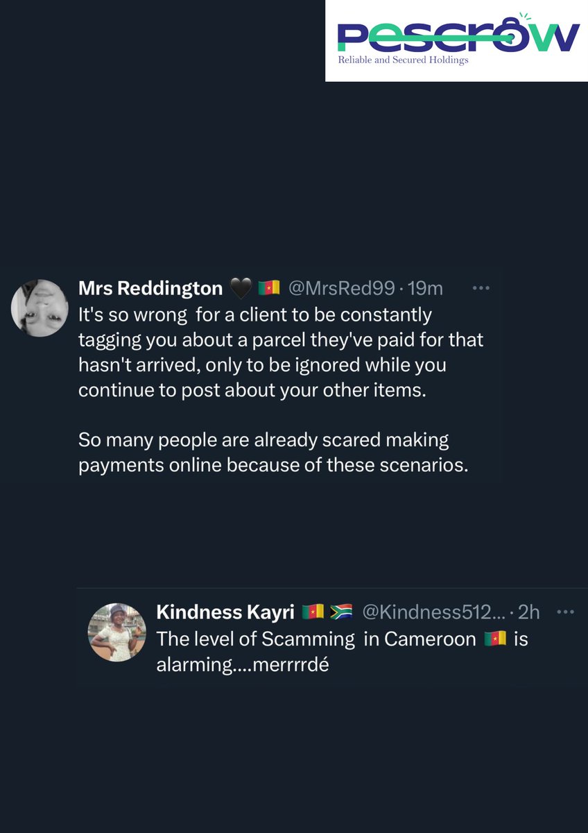 pescrowsupport's tweet photo. How many small businesses will lose clients because of this? 
Lack of trust has cost many businesses and when clients trust they get scammed. Both ways, no one is spared. 
Use #Pescrow for your transactions and you won’t worry about scams. Money is held till all criteria are met. https://t.co/EC5QetKsrr