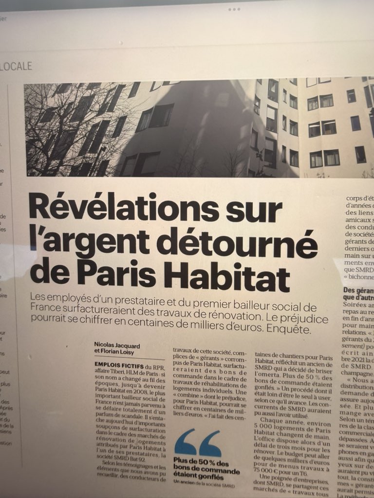 Combien de fois avons-nous traité des cas avec cetborganisme concernant des appartements insalubres où vivent des enfants ?
Pendant ce temps, des cadres détourneraient des fonds !
🎶La France, c’est Arnaqueland tu peux arnaquer sans jamais etre inquiété 🫣 <a href="/le_Parisien/">Le Parisien</a>
