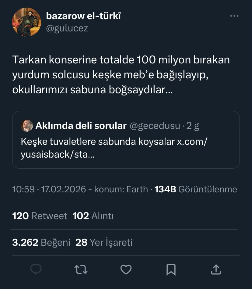 Hamam böceği beyaz yakalı liberalleri solcu sanıyor.