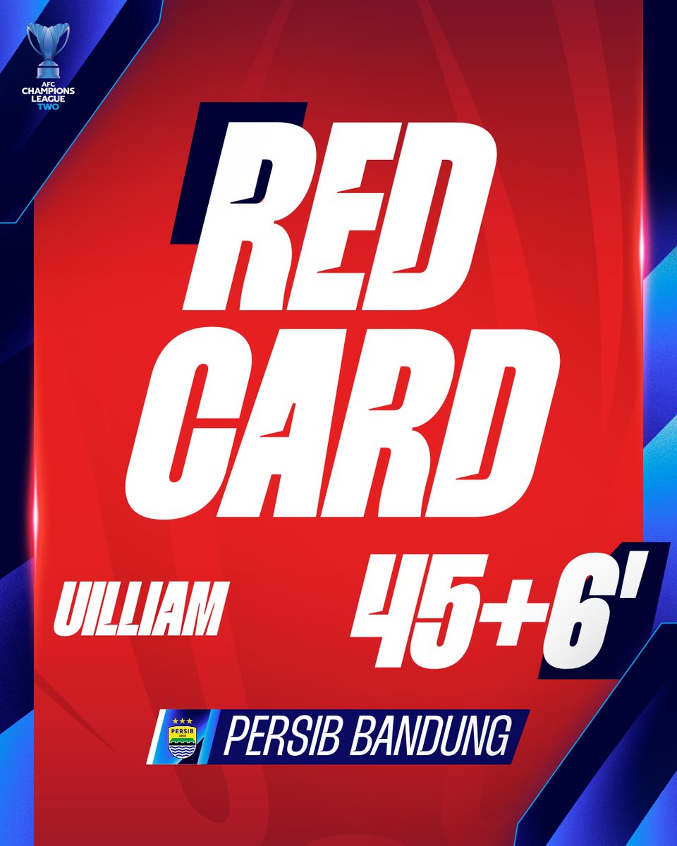 🟥 𝗥𝗘𝗗 𝗖𝗔𝗥𝗗 | 🇮🇩 Persib Bandung

Drama on the pitch as Uilliam is shown a straight red after a late challenge! Can Persib Bandung cope with 10 men?

Watch 𝙇𝙄𝙑𝙀: gtly.to/17p1Vz7UW

#ACLTwo | #PSBvRAT