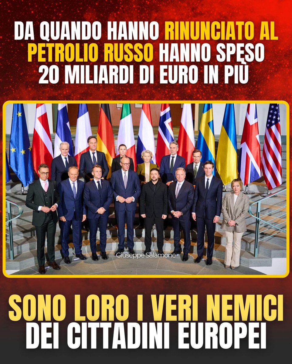 Non lo dice Tele #Cremlino,
lo dicono i dati di #Eurostat!

#UE #Europa #Russia

Da quando quei traditori dell'#UnioneEuropea hanno deciso di rinunciare al petrolio Russo, hanno speso 20 miliardi di euro in più per comprare petrolio. 

A dicembre 2022 questi miserabili hanno