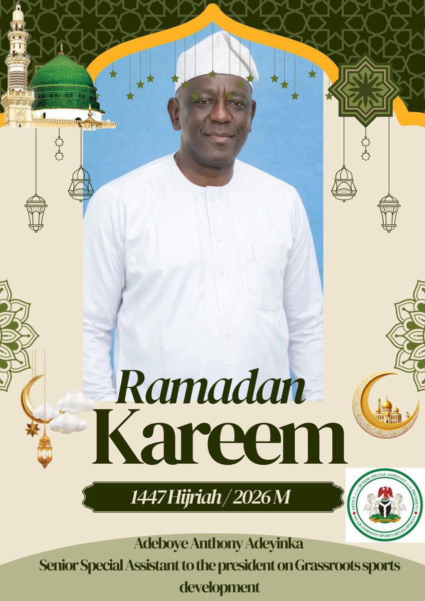 I extend my warmest Ramadan greetings to the Muslim Ummah across Nigeria as we begin this sacred month of fasting, reflection, and spiritual renewal.

Ramadan reminds us of the enduring values of discipline, patience, compassion, and unity virtues that also define the spirit of