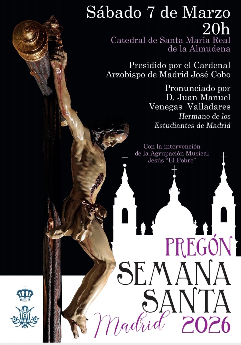 🟣NOTICIA EN LA PÁGINA WEB DE LA HERMANDAD 

PREGÓN DE SEMANA SANTA DE MADRID 2026

Puede ver su contenido a través del siguiente enlace:
hermandadlosgitanosmadrid.es/pregon-de-sema…

#hermandadlosgitanosmadrid
