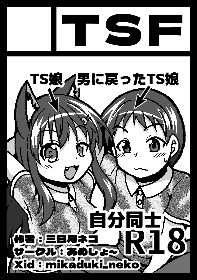 とりあえず夏コミ申し込みした
受かったら
女としての新性活Hシリーズ最終巻(予定です
TS娘と元に戻った男の自分同士Hものです(予定 