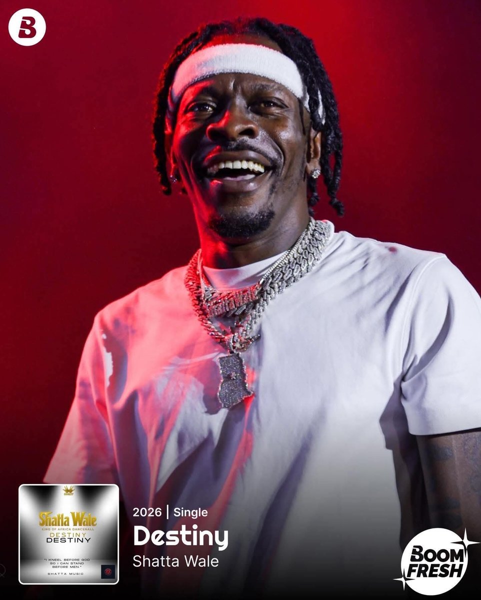 New music by the African Dancehall King, Shatta Wale titled #Destiny OUT NOW on Boomplay. #ShattaMusic 🎶