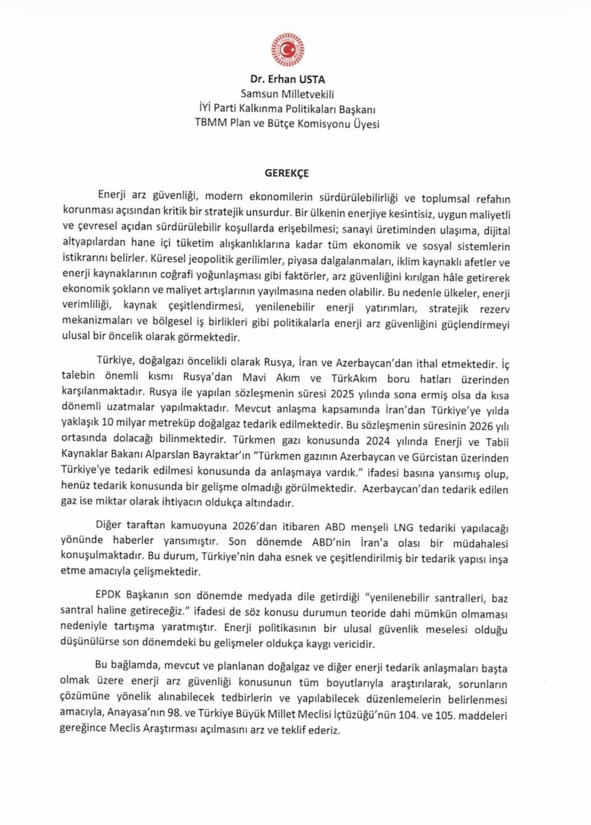 ⚡️ Enerji arz meselesi bir milli güvenlik meselesidir.

🔎 Rusya, İran ve Azerbaycan ile yapılan uzun vadeli doğalgaz alım anlaşmalarının neden yenilenmediğini sorduk. Fiyat istikrarı sağlayan uzun vadeli kontratlardan neden vazgeçildi?

🌍 Fiyat ve siyasi konjonktür bakımından