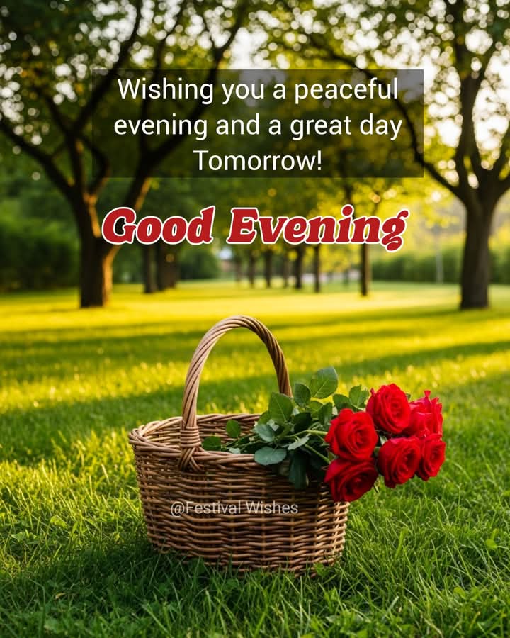 Good evening 
As the day winds down, may your heart be at rest, your mind be at peace, and your home be filled with calm and joy.
May every effort you made today speak for you, and may tomorrow meet you with fresh mercy and new opportunities 🤍
Relax, breathe, and be thankful —
