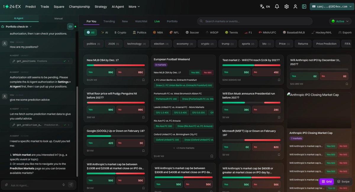 1024EX's tweet image. You’re not cheering. You’re pricing.

Stop rooting for YES/NO. 
Focus on: Is it overpriced or underpriced? 
Trade mispricing, not identity. 

Do it on 1024EX Predict → 1024ex.com/prediction