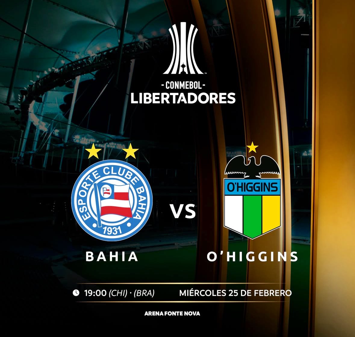 _TecnoMAS's tweet photo. ******** COPA LIBERTADORES ********
#CONMEBOL
#ConmebolLibertadores
#CopaLibertadores
#CopaLibertadores2026
#Ohiggins
#Bahia
#SomosMAS
#TecnoMAS
๐ฒ๐บ๐ป๐ฅ๏ธ
๐ DEPORTES | ESPN PREMIUM CHILE - DISNEY+PREMIUM CHILE - FOX SPORTS ARGENTINA
๐ 19:00 HRS ๐จ๐ฑ | ๐
18/02/2026
๐๏ธ EL TENIENTE, RANCAGUA | CHILE