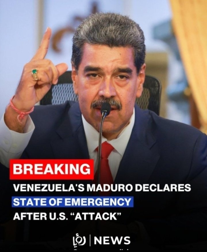 🚨 Venezuela President Nicolás Maduro declared a state of emergency in the country following the recent attack on the capital 🎉Caracas, which was purportedly carried out by the United States. ,👋

Read more: 🚨💬✅