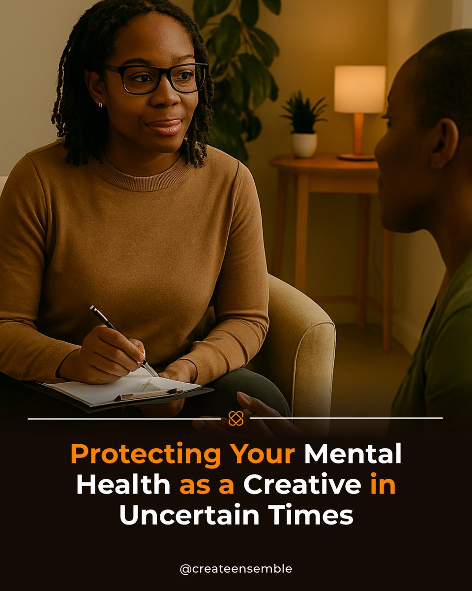 In uncertain times, creatives often face unique pressures: tight deadlines, financial instability, and the constant demand to produce. linktr.ee/createensemble

Protecting your mental health sustains your creativity.

Follow @createensembles for more updates