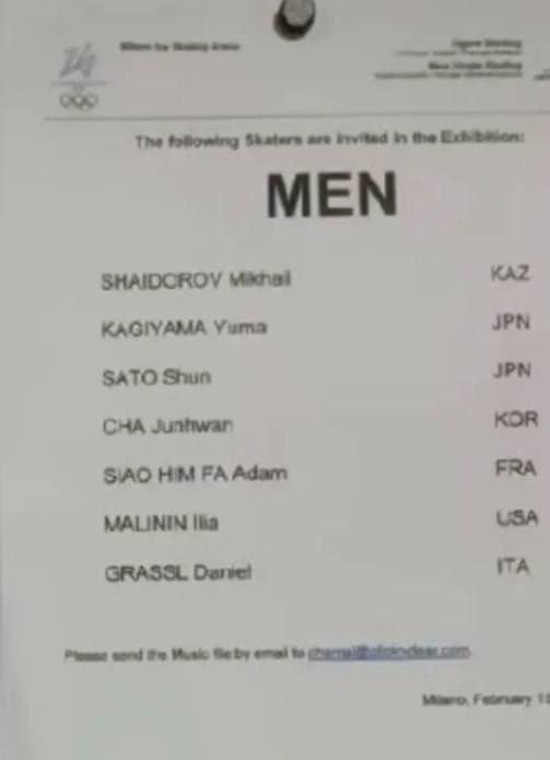 men who will be at olympic gala
