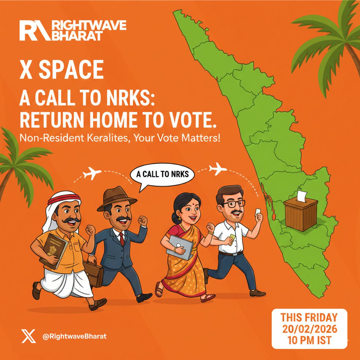 Lets Connect..... 

20th Feb 2025...Friday ..

Lets ensure each one of us reach home to Vote... Cant Shift the blame on our Old Parents for Not Voting or  Voting the Wrong party due to Legacy habits ....

Its Now or Never..... Return Back to Roots.... To Vote ... And Vote the