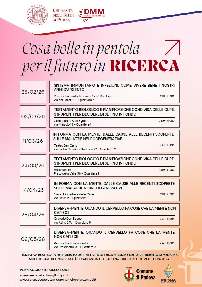 Dipartimento di Medicina Molecolare DMM - Unipd tweet media